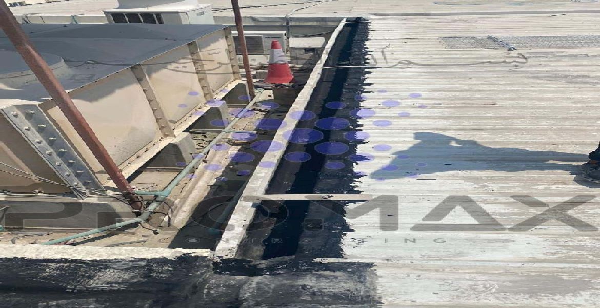 Enerplastic - metal roof waterproofing project by Promax in Dubai, UAE
